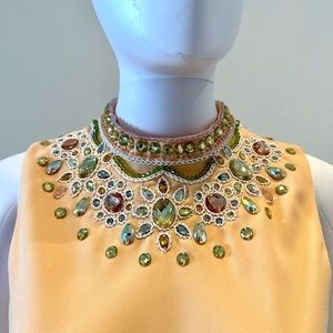 Moschino jeweled halter top